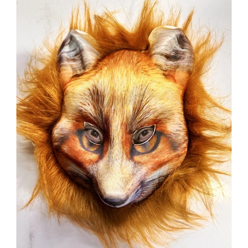 Brown Plush-Haired Fox Mask Mega Plush No 29 (5365)