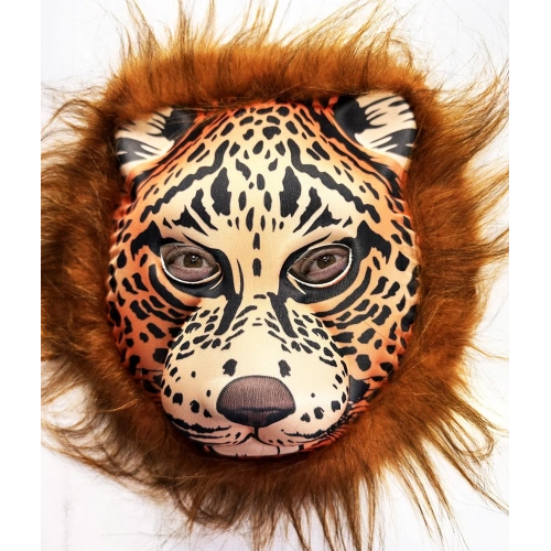 Brown-Haired Mane Lion Mask Eva Mega Plush Size 37 (5365)