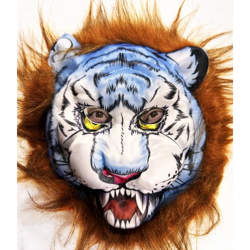 Brown Haired Dog Wolf Tiger Mask Mega Plush 34 No (5365)