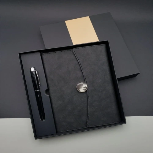 Kaliteli Termo Deri Ajanda Defter Kalem Seti 21x15 Cm Hediye