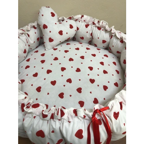 KALP DESENLİ BEBEK YATAĞI , OYUN MİNDERİ