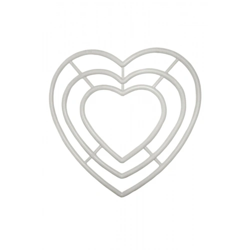 Kalp Makrome Halkası 3lü 20 Cm