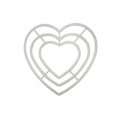 Kalp Makrome Halkası 3lü 20 cm