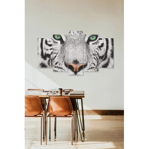 Kaplan Bakışı Manzara 5 Parçalı Mdf Tablo 60 x 100