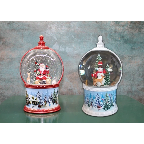 Kardan Adam Ve Noel Babalı Işıklı Müzikli Kar Küresi
