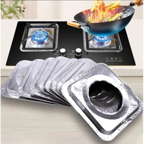 Kare Ocak Üstü Yağ Koruyucu Alüminyum Levha 23*23 cm 10 Adet (5365)