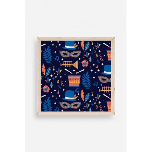 Karnaval Ahşap Çerçeveli Tablo 23 x 23