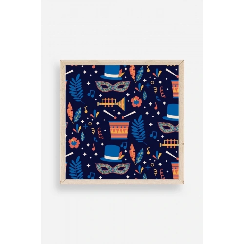 Karnaval Ahşap Çerçeveli Tablo 50 x 50