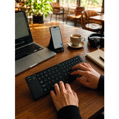 Katlanabilir Bluetooth Klavye Telefon Tablet Uyumlu