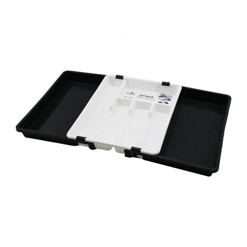 KAYAR KAŞIKLIK İKİ TARAFLI ÇİFT AÇILIR AYARLANABİLİR ÇEKMECE İÇİ 36X69CM (5365)