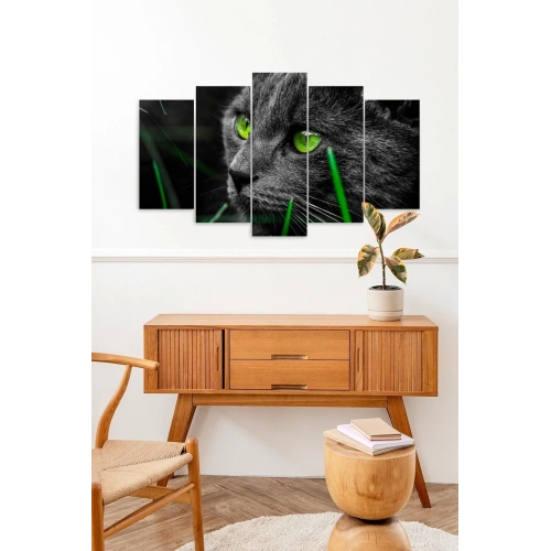 Kedi 5 Parçalı Mdf Tablo 60 x 100