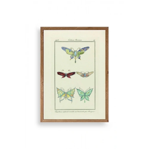 Kelebek Ahşap Çerçeveli Tablo 23 x 30