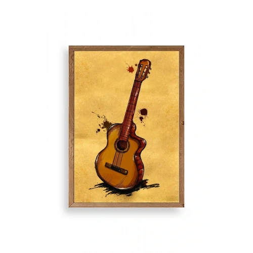 Keman Ahşap Çerçeveli Tablo 50 x 70