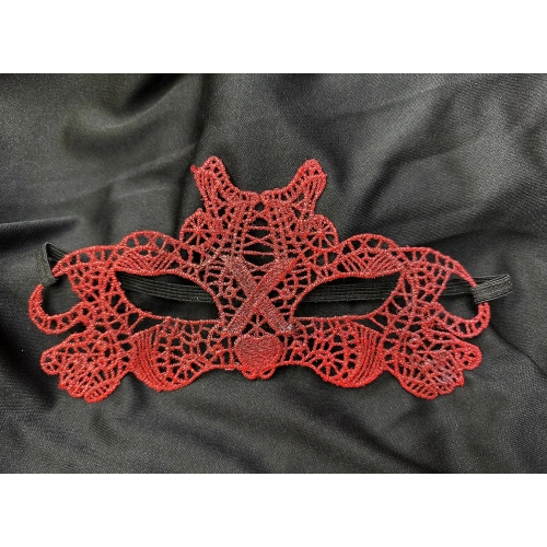 Kırmızı Dantel Masquerade Maskesi Çift Taraflı 10 No (5365)