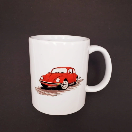 Red Beetle Printed Mug
