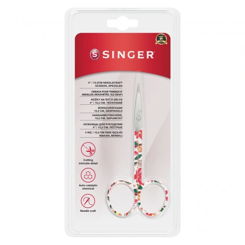 Kıvrık Uçlu Renkli Nakış Makası (4")