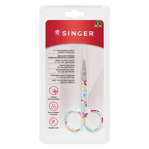 Kıvrık Uçlu Renkli Nakış Makası (4")