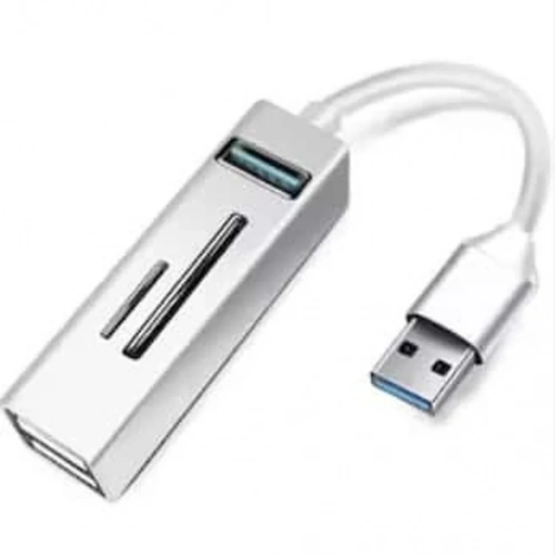 Kompakt Usb Hub Kart Okuyucu 2 Adet Sd Ve Microsd Yuvası