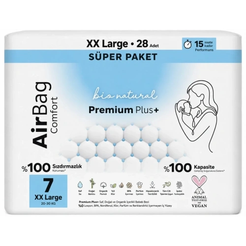 Konforlu Premium Plus Bebek Bezi 7 Beden 28 Adet