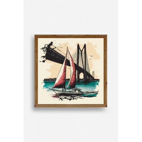 Köprü Ahşap Çerçeveli Tablo 42 x 42