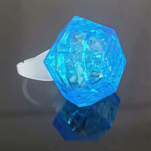 Crystal Design LED Lighted Blue Ring