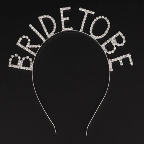 Kristal Taşlı Gümüş Renk Bride To Be Gelin Tacı (5365)