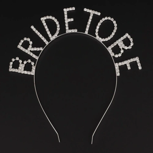 Kristal Taşlı Gümüş Renk Bride To Be Gelin Tacı (5365)