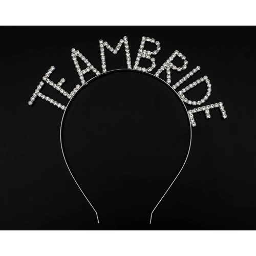 Kristal Taşlı Gümüş Renk Team Bride Gelin Tacı (5365)