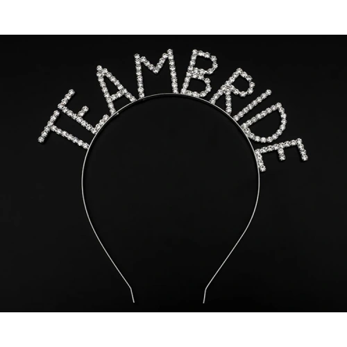 Kristal Taşlı Gümüş Renk Team Bride Gelin Tacı (5365)