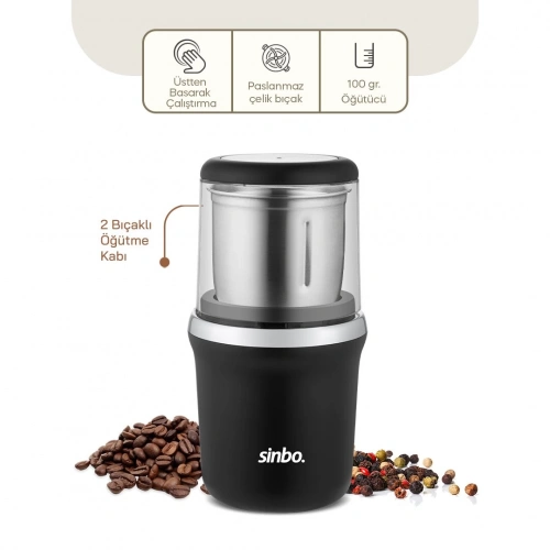 KROM KENAR KAHVE - BAHARAT ÖĞÜTÜCÜ ÇELİK BIÇAK - Ö.HAZNESİ=100GR 200W BAS ÇALIŞTIR KAPAK=MİKA PLS SCM-2997 (5365)