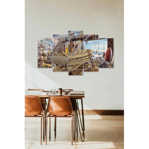 Küçür Bir Tersane 5 Parçalı Mdf Tablo 60 x 100