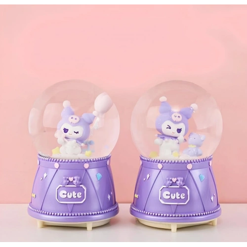Kuromi Işıklı Müzikli Kar Küresi Orta Boy - Model 3