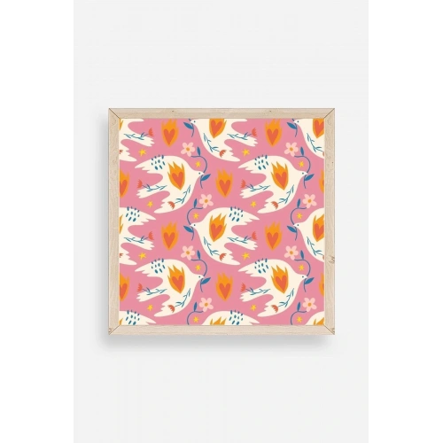 Kuş Ahşap Çerçeveli Tablo 42 x 42