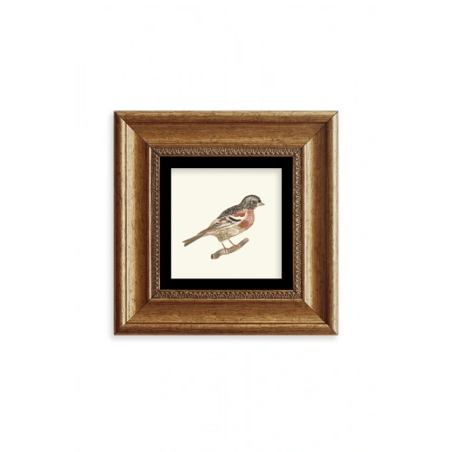 Kuş Çerçeveli Taş Tablo 20 cm