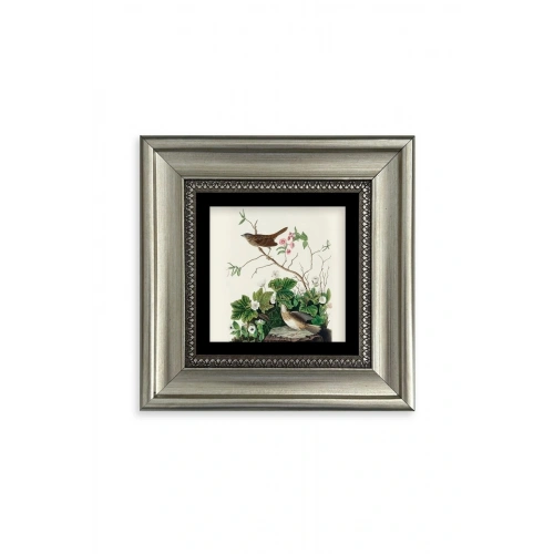Kuşlar Çerçeveli Taş Tablo 20 cm