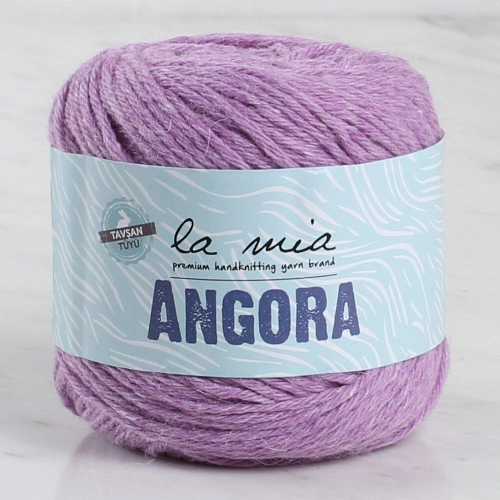 La Mia Angora 50gr Purple Mohair Knitting Yarn - L127 - 33801