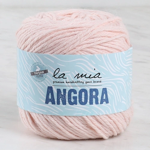 La Mia Angora Powder Pink Hand Knitting Yarn - L185 - 34012