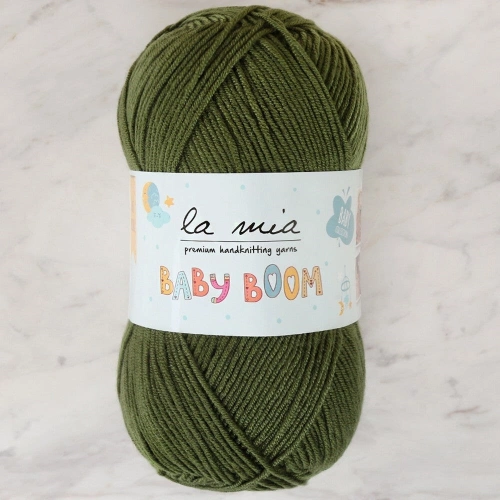 La Mia Baby Boom Army Green Hand Knitting Yarn - 410 - 34458