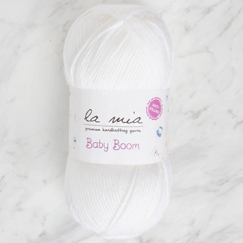 La Mia Baby Boom White Knitting Yarn - 10 - 34118
