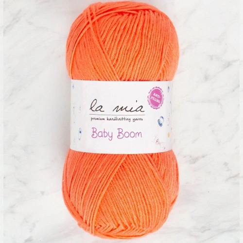 La Mia Baby Boom Neon Orange Hand Knitting Yarn - 1212 - 34109