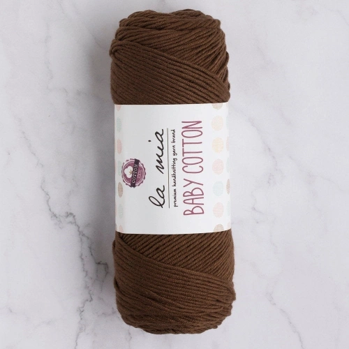 La Mia Baby Cotton Brown Hand Knitting Yarn - L005 - 33633