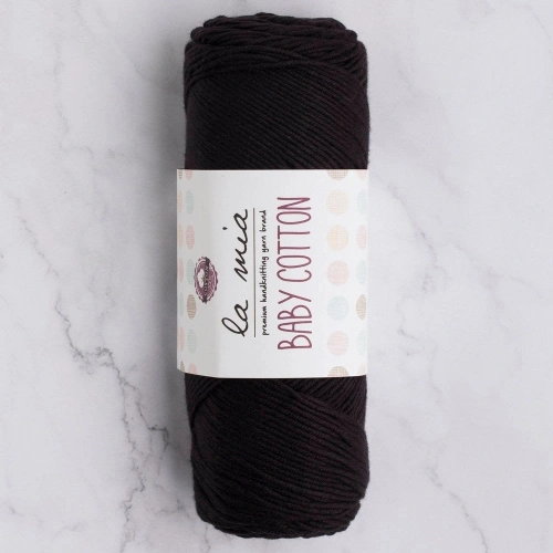 La Mia Baby Cotton Black Hand Knitting Yarn - L006 - 33647