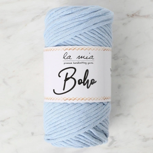 La Mia Boho Light Blue Twisted Macrame Cord - L069 - 33995