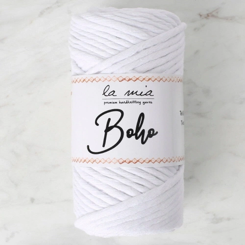 La Mia Boho White Twisted Macrame Cord - L001 - 33994