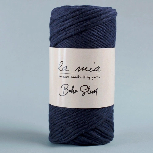La Mia Boho Slim Navy Blue Crochet Yarn - L023 - 34202