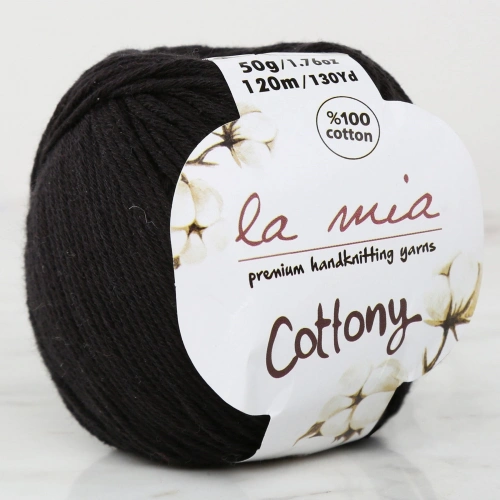 La Mia Cottony Black Baby Hand Knitting Yarn - P21 - 33556