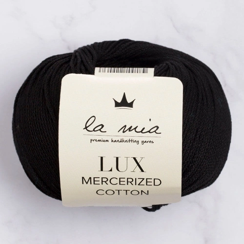 La Mia Lux Mercerized Cotton Black Hand Knitting Yarn - 1 - 33741