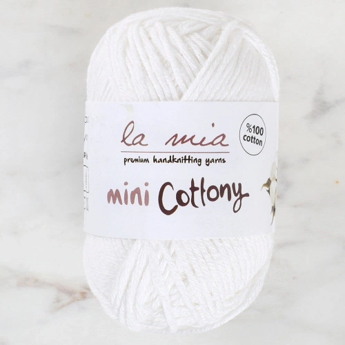 La Mia Mini Cottony 25 gr Beyaz Bebek El Örgü İpi