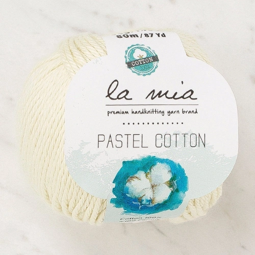 La Mia Pastel Cotton Yellow Hand Knitting Yarn - L182 - 33951