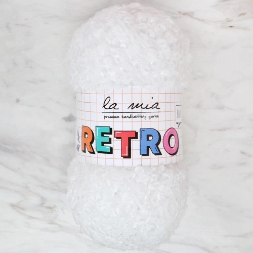 La Mia RETRO White Hand Knitting Yarn - LM1002
